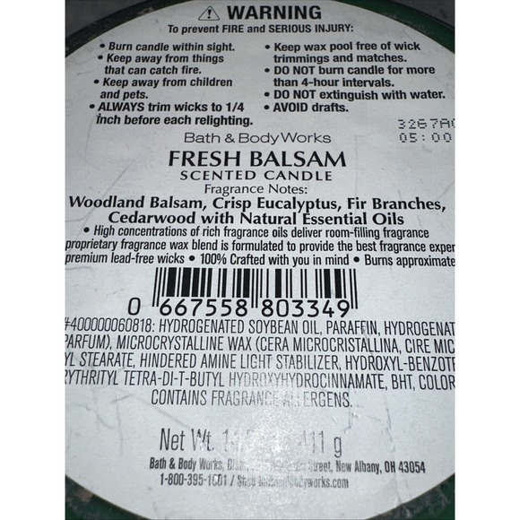 Fresh Balsam 3 Wick Candle x2 Bath & Body Works White Barn Christmas Lot Set NEW - Picture 13 of 15